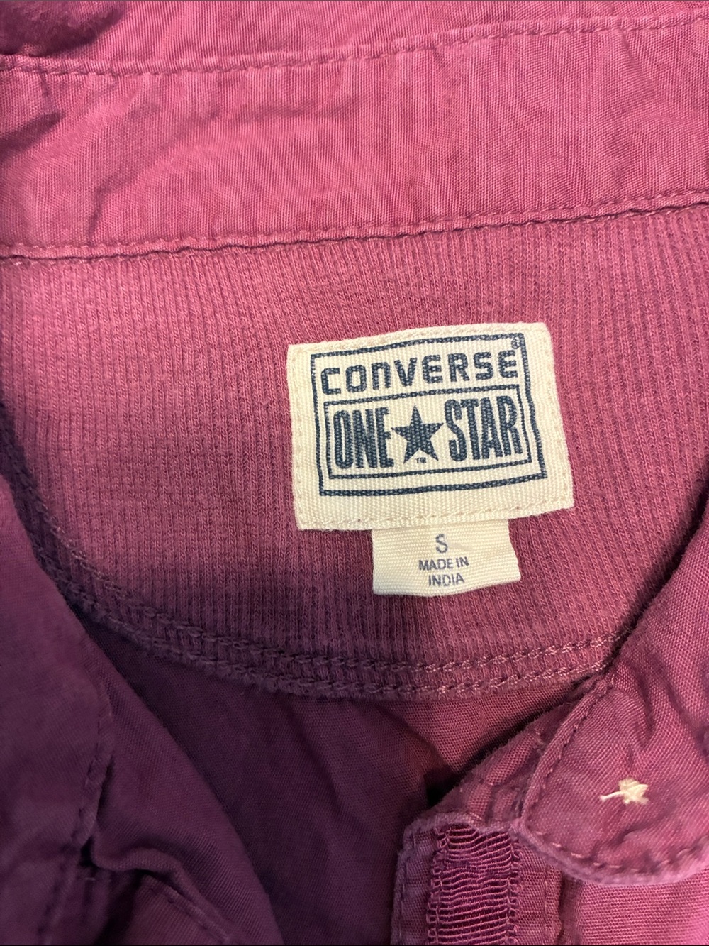 Converse Women's Raspberry Button-Down Shirt - Picture 2 of 2
